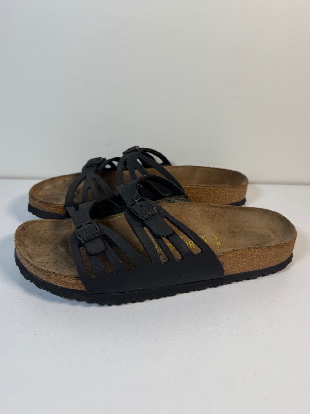 Birkenstock Granada Black Strappy Slide Sandals - EU Size 38 (US Women’s 7-7.5)